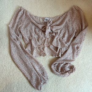 Princess polly long sleeve tie front top sz 8